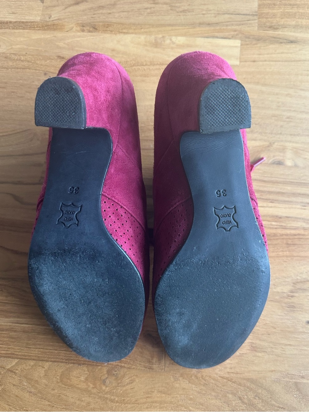 Women's Pink Suede Bow Detail Heels - Picture 4 of 7